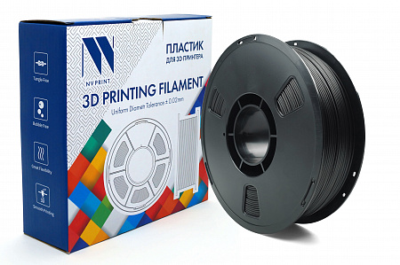 Филамент NV PRINT ABS Carbon Fiber Black с карбоновыми волокнами, черный, для 3D печати диаметр 1.75мм    масса 1 кг