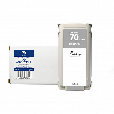 Струйный картридж NVP 70 (NV-C9451A) Light Gray для HP DesignJet Z2100/Z3100/Z3200 совместимый