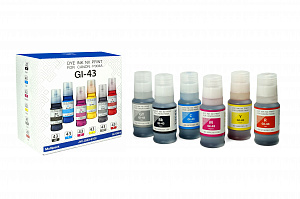 Чернила NVP GI-43 для принтеров Canon Pixma G540, G640, набор 6 цветов по 100 мл совместимые