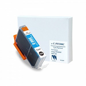 Струйный картридж NV Print C-PFI300 C для Canon imagePROGRAF PRO-300 совместимый
