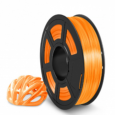 Филамент NV PRINT TPU Trans. Orange для 3D печати диаметр 1.75мм  длина 165 метров  масса 0,5 кг