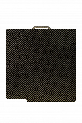 Пластина для 3D принтера NVP двухсторонняя текстурированная PEI+ гладкая PET 257x257мм "Золотой карбон"