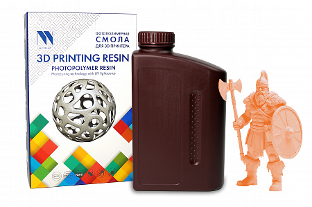 Фотополимерная смола NV PRINT Plant Based Resin Orange для 3D печати 1 кг (бут)