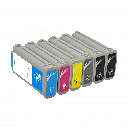 Перезаправляемые картриджи NVP 72 для HP DJ T790, T610, T770, T1100, T1300 (6 x 130 мл)