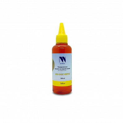 Чернила NV PRINT универсальные на водной основе для аппаратов HP (100 ml) Yellow совместимые