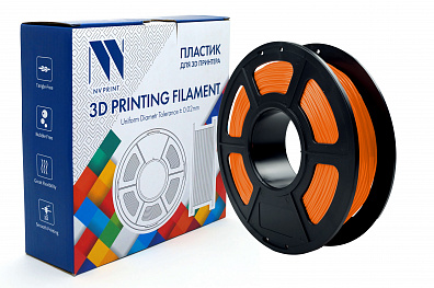 Филамент NV PRINT TPU Orange Оранжевый для 3D печати диаметр 1.75мм    масса 0,5 кг