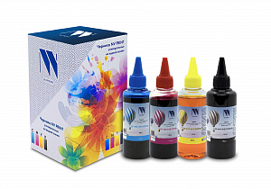 Чернила NV PRINT универсальные на водной основе для аппаратов Brother, комплект 4 цвета по 100 мл совместимые