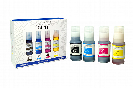 Чернила NVP GI-41 для принтеров Canon Pixma G1420/G2420, набор 4 цвета по 100 мл совместимые