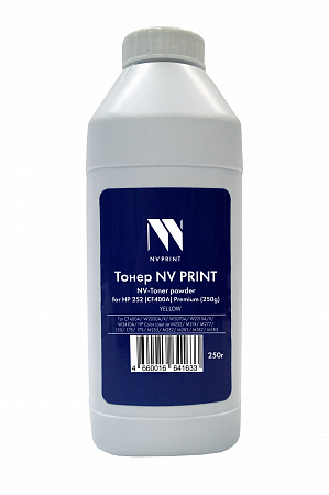 Тонер NV PRINT для HP 252 (CF400A) Premium (250г) Yellow совместимый