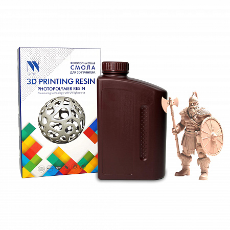 Фотополимерная смола NV PRINT PA (Nylon) Like Resin Beige Бежевая для 3D печати 1 кг (бут)