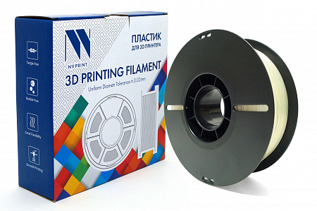 Филамент NV PRINT PLA Transparent Прозрачный для 3D печати диаметр 1.75мм    масса 1 кг