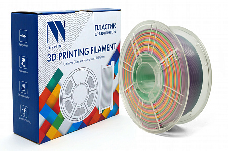 Филамент NV PRINT PETG Rainbow 02 для 3D печати диаметр 1.75мм    масса 1 кг