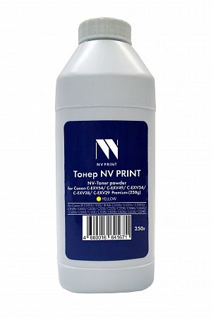 Тонер + девелопер NVP для Canon C-EXV54, C-EXV51, C-EXV49, C-EXV34, C-EXV28, C-EXV29 Premium (250г) Yellow совместимый