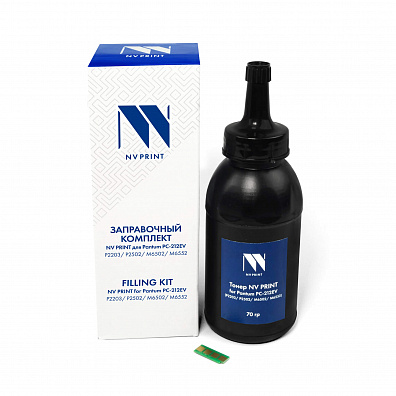 Заправочный комплект NVP для Pantum PC-212EV P2203/P2502/M6502/M6552 (тонер 70 г + чип многоразовый) совместимый