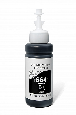 Чернила NV PRINT T6641 для Epson L100/L200 (70 ml) Black совместимые