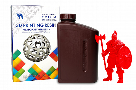 Фотополимерная смола NV PRINT Standard Resin Clear Red для 3D печати 1 кг (бут)
