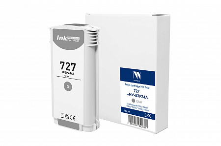 Струйный картридж NV Print 727 (NV-B3P24A) Gray для HP DesignJet T920/T930/T1500/T1530/T2500/T2530 (130 мл) совместимый