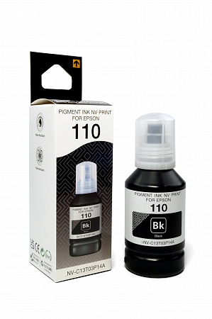 Чернила NVP 110 (NV-C13T03P14A) для Epson  (140 мл) Black пигментные (в коробке) совместимые