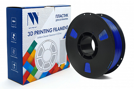 Филамент NV PRINT TPU Silk Dark Blue для 3D печати диаметр 1.75мм  длина 330 метров  масса 1 кг