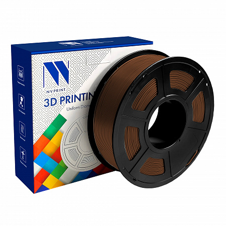 Филамент NV PRINT PLA+ Coffee "Коффейный" для 3D печати диаметр 1.75мм    масса 1 кг