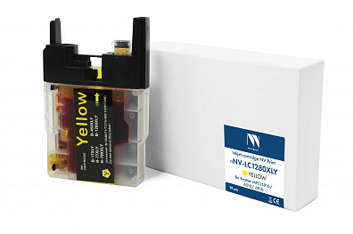 Струйный картридж NVP LC-1280XLY (NV-LC1280XLY) Yellow для Brother MFCJ5910/6510/6910 (19 мл) совместимый