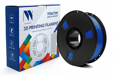 Филамент NV PRINT TPU Silk  Blue для 3D печати диаметр 1.75мм    масса 1 кг