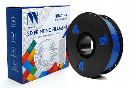 Филамент NV PRINT TPU Silk  Blue для 3D печати диаметр 1.75мм    масса 1 кг