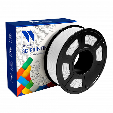 Филамент NV PRINT PETG White Белый для 3D печати диаметр 1.75мм масса 1 кг