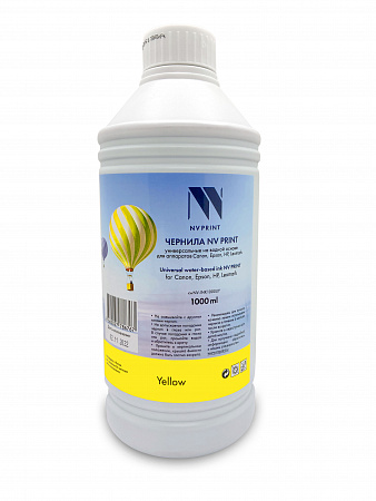 Чернила NVP универсальные на водной основе для Сanon, Epson, НР, Lexmark (1000 ml) Yellow совместимые