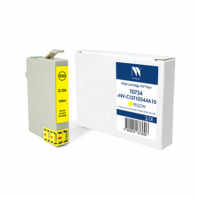 Струйный картридж NV Print T0734 (NV-C13T10544A10) Yellow для Epson Stylus C110/СХ3900/CX4900/TX200/400/600 (13.5 мл) совместимый