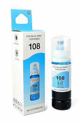 Чернила NVP 108 (NV-C13T09C54A) для Epson L8050, L18050 (70 мл) Light Cyan (в коробке) совместимые