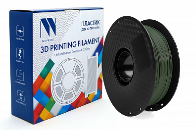 Филамент NV PRINT PLA Matte Clay "Болотно-зеленый" для 3D печати диаметр 1.75мм  масса 1 кг