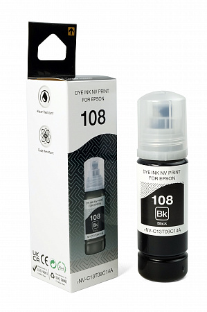 Чернила NVP 108 (NV-C13T09C14A) для Epson L8050, L18050 (70 мл) Black (в коробке) совместимые