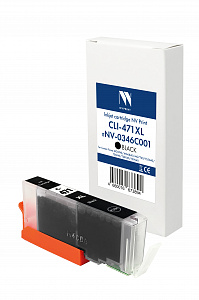 Струйный картридж NVP CLI-471XL (NV-0346C001) Black для Canon Pixma MG5740/MG6840/TS5040/TS6040/TS8040 (12 мл) совместимый