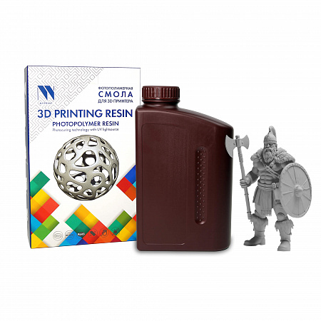 Фотополимерная смола NV PRINT ABS Like Resin Grey Серая для 3D печати 1 кг (бут)
