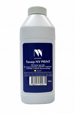Тонер + девелопер NVP для Canon C-EXV54, C-EXV51, C-EXV49, C-EXV34, C-EXV28, C-EXV29 Premium (250г) Yellow совместимый