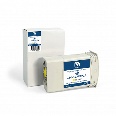 Струйный картридж NVP 761 (NV-CM992A) Yellow для HP DesignJet T7100 / T7200 (400 мл) совместимый