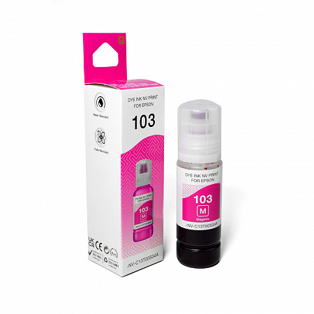 Чернила NVP 103 (NV-C13T00S34A) для Epson L1110, L3100 (70 мл) Magenta (в коробке) совместимые