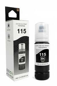 Чернила NVP 115 (NV-C13T07D14A) для Epson L8160, L8180 (70 мл) Black (в коробке) совместимые