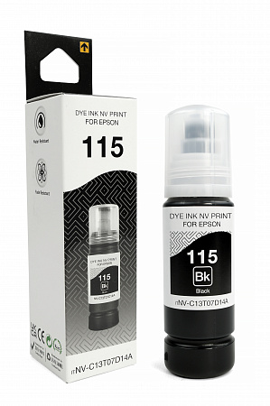 Чернила NVP 115 (NV-C13T07D14A) для Epson L8160, L8180 (70 мл) Black (в коробке) совместимые