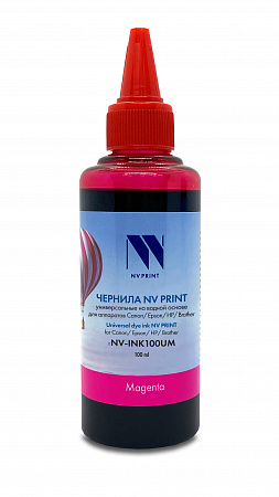Чернила NV PRINT универсальные на водной основе для Сanon, Epson, НР, Brother (100 ml) Magenta совместимые
