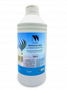 Чернила NVP универсальные на водной основе для Сanon, Epson, НР, Lexmark (1000 ml) Cyan совместимые