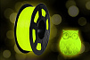 Филамент NV PRINT PLA Noctilucent (Glow In the Dark) Yellow Светящийся Желтый для 3D печати диаметр 1.75мм    масса 1 кг