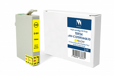 Струйный картридж NV Print T0924 (NV-C13T09244A10) Yellow для Epson Stylus C91/CX4300/T26/TX106/TX109/TX119 (13.5 мл) совместимый