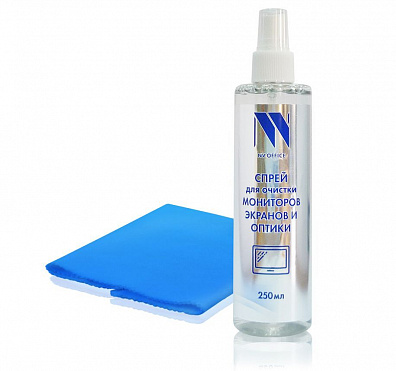 Чистящий набор для экранов NV-Office (спрей для экранов, 250 мл + салфетка), box