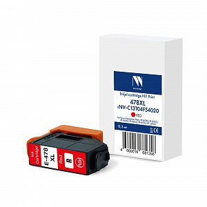 Струйный картридж NVP 478XL (NV-C13T04F54020) Red для Epson EP XP-8500/XP-8505/XP-8600/XP‑8605/XP-8700/XP-15000 (13.2 мл) совместимый