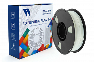 Филамент NV PRINT TPU Silk White для 3D печати  белый диаметр 1.75мм  длина 330 метров  масса 1 кг