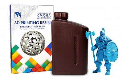 Фотополимерная смола NV PRINT Plant Based Resin Clear Blue для 3D печати 1 кг (бут)
