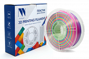 Филамент NV PRINT Silk PLA+ Rainbow 01 "Радужный 01)для 3D печати диаметр 1.75мм    масса 1 кг