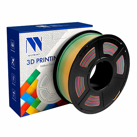 Филамент NV PRINT PETG Rainbow 02 для 3D печати диаметр 1.75мм    масса 1 кг